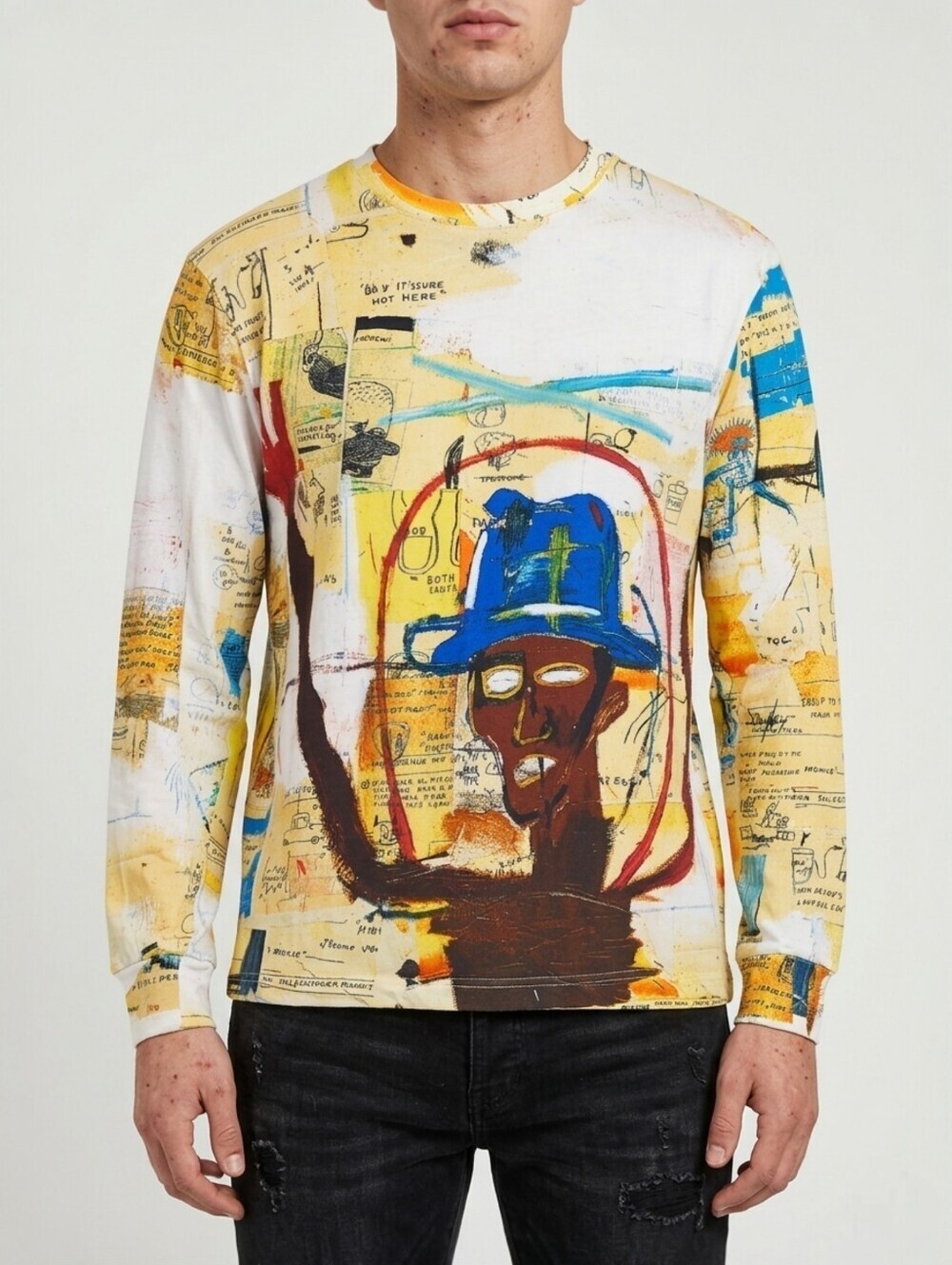 Rome Pays Off X Jean Michel Basquiat Toxic AOP Long Sleeve sweatshirt Size M